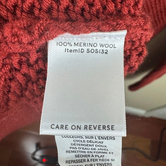 LL Bean Signature Womens 100% Merino Wool Waffle Knit Tunic Sweater Large - Picture 4 of 6